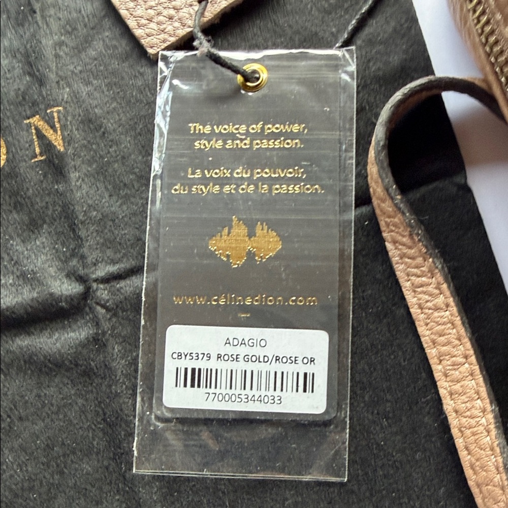 Céline Dion Collection Pebbled Leather Crossbody Bag in Blush Taupe - Picture 13 of 14